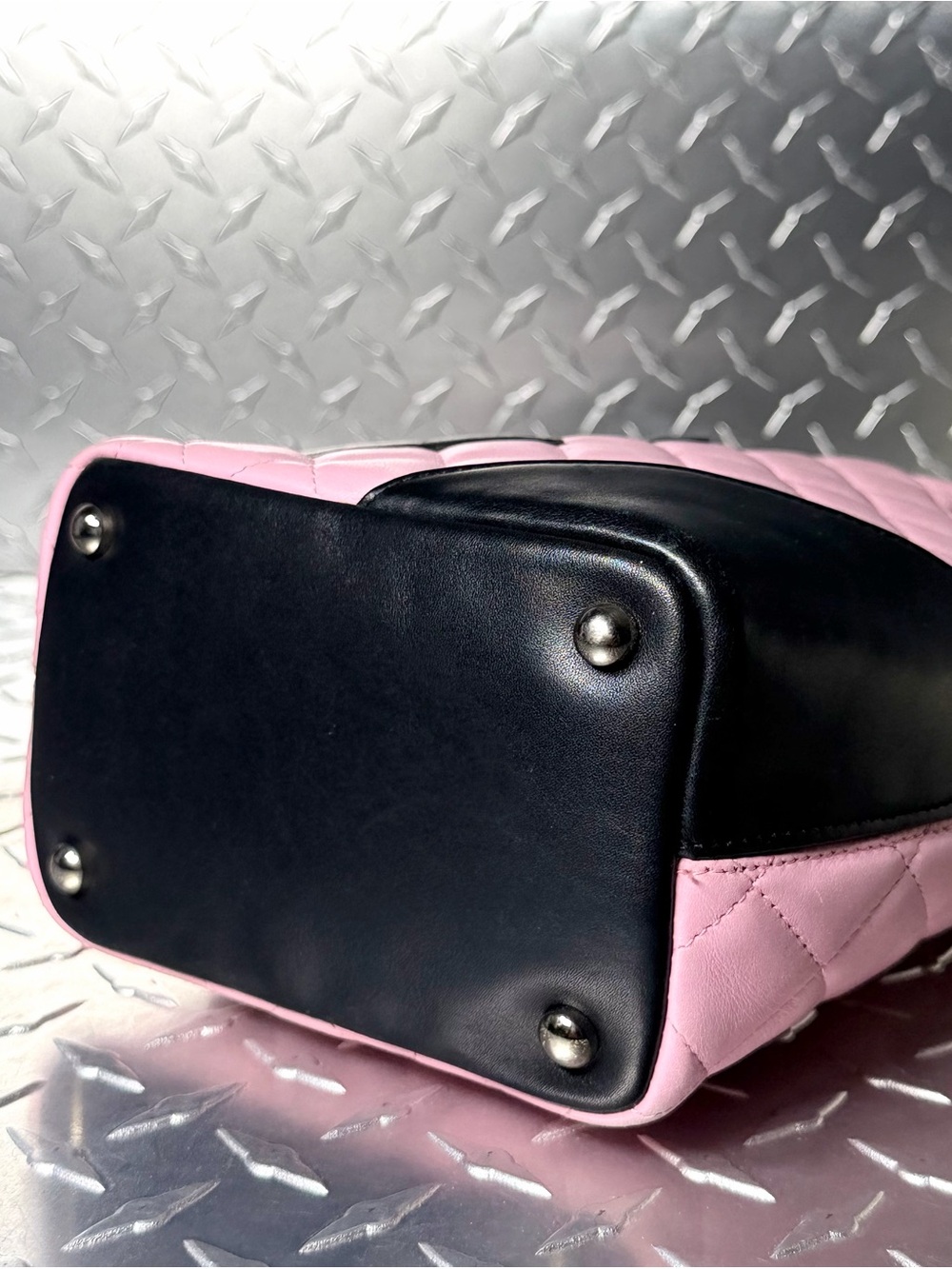 Chanel Vintage Mini Cambon Logo Tote in Pink - Picture 5 of 13